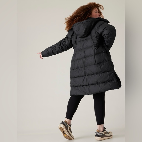 Athleta Downtown Puffer Parka // Black - Picture 8 of 15
